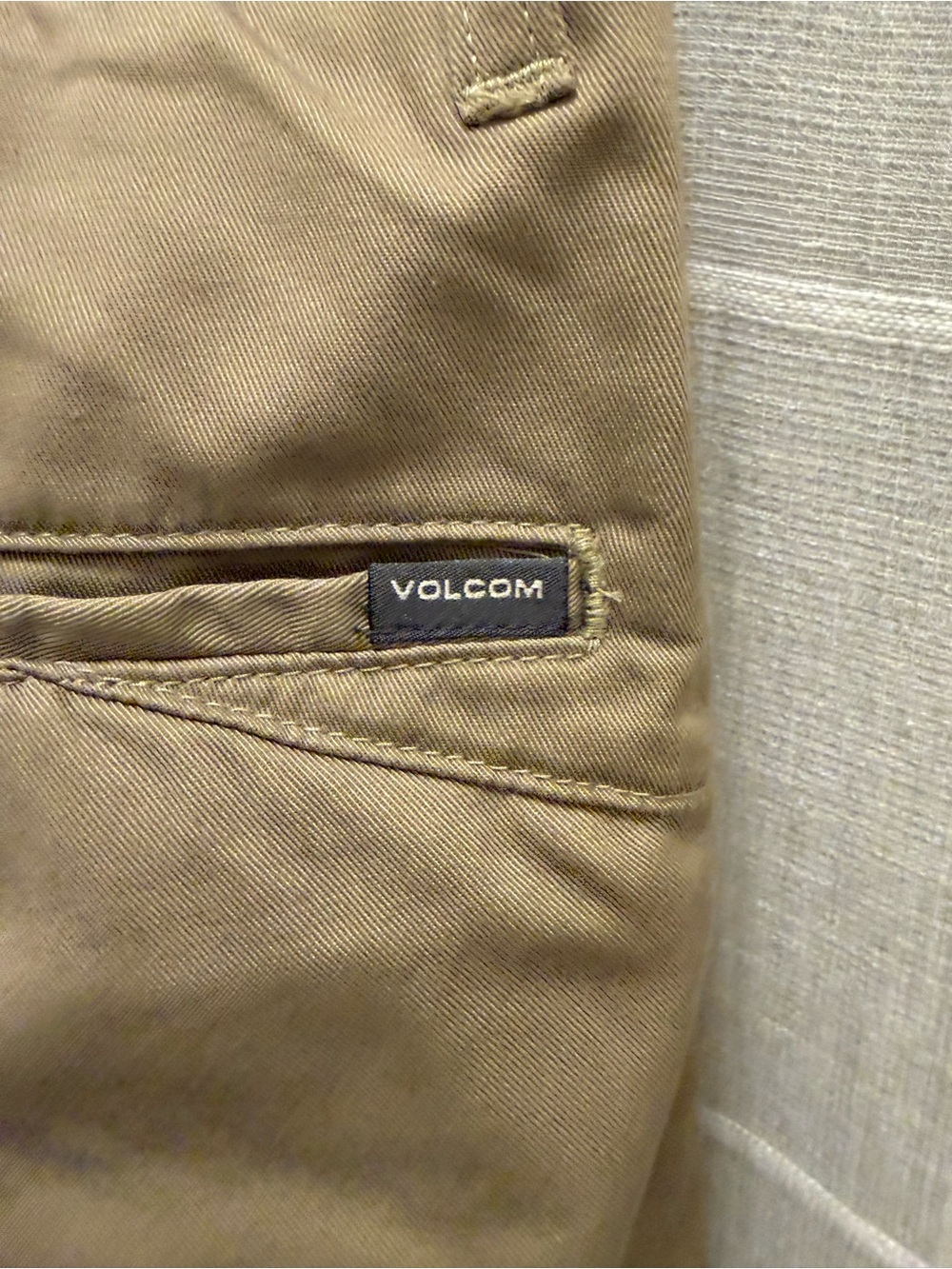 Volcom Men's Chino Pants in Khaki Tan - Picture 5 of 7